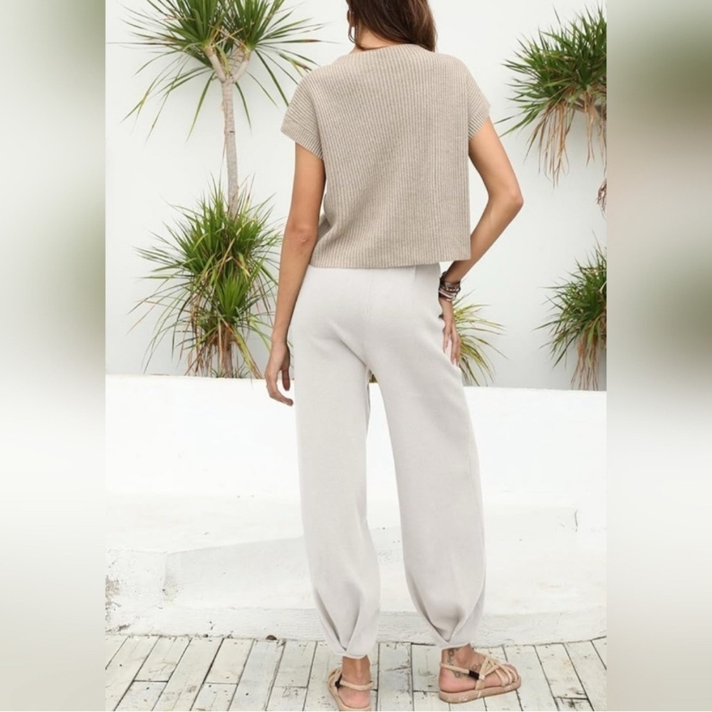 Ugerlov NEW Tapered Knit High Waisted Pant Size L - Picture 2 of 9